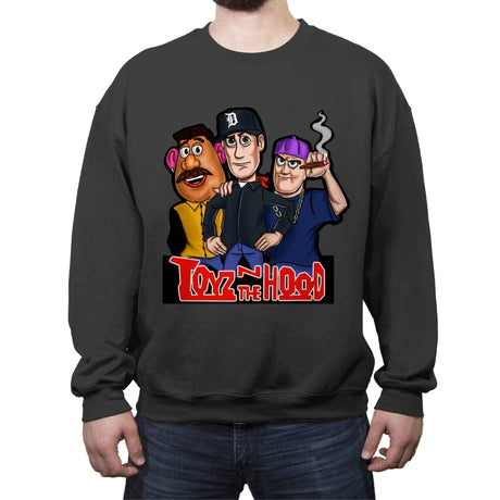 Toyz N the Hood - Crew Neck Sweatshirt Crew Neck Sweatshirt RIPT Apparel Small / Charcoal