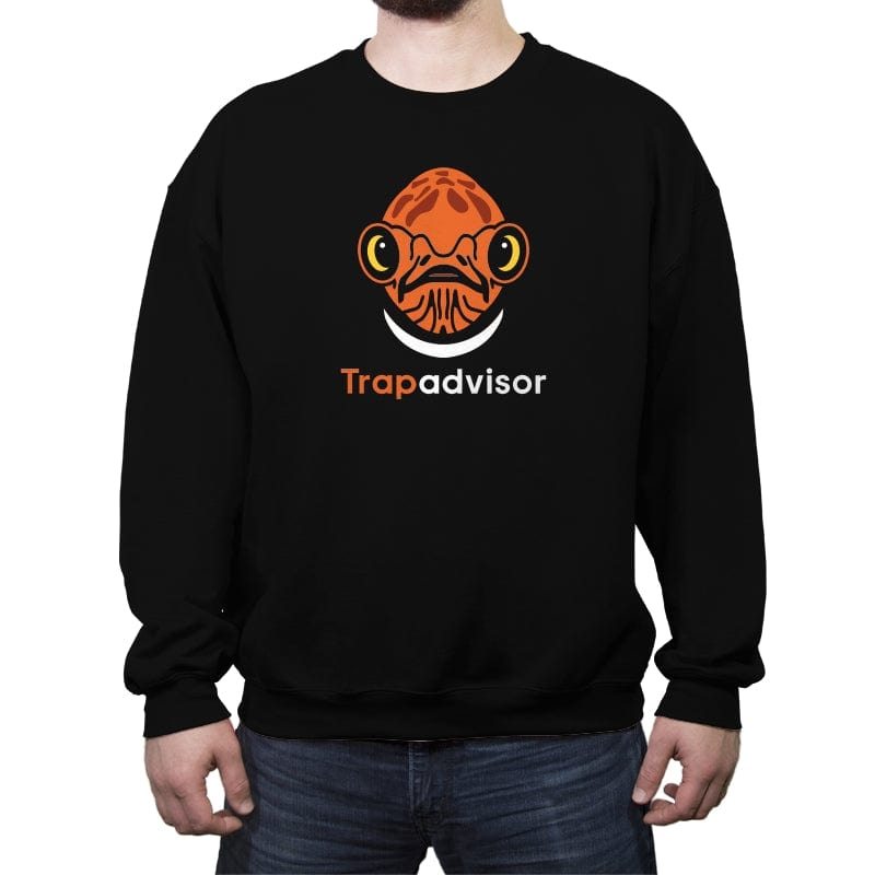 Trapadvisor - Crew Neck Sweatshirt Crew Neck Sweatshirt RIPT Apparel Small / Black