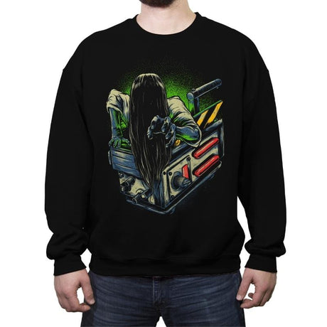 Trapped Ghost - Crew Neck Sweatshirt Crew Neck Sweatshirt RIPT Apparel Small / Black