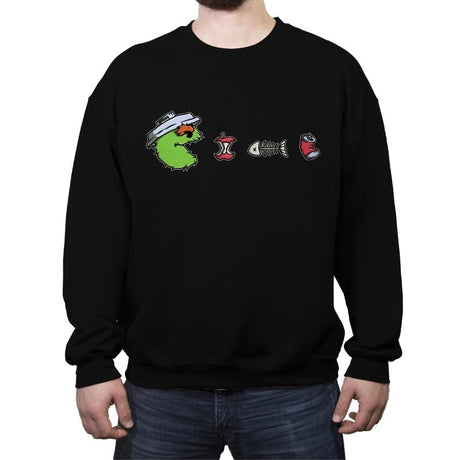 Trash-Man - Crew Neck Sweatshirt Crew Neck Sweatshirt RIPT Apparel Small / Black