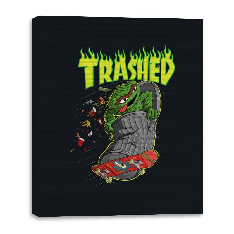 Trashed - Canvas Wraps Canvas Wraps RIPT Apparel 16x20 / Black