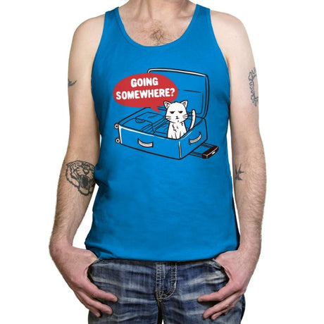 Travel Bag Cat - Tanktop Tanktop RIPT Apparel X-Small / Teal