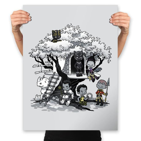 Tree House - Prints Posters RIPT Apparel 18x24 / Silver