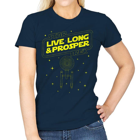 Trek Wars - Womens T-Shirts RIPT Apparel Small / Navy