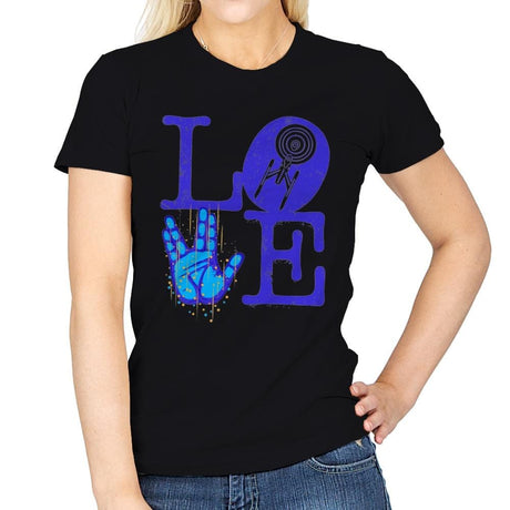 Trekkie Love - Womens T-Shirts RIPT Apparel Small / Black