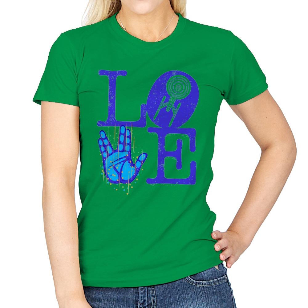 Trekkie Love - Womens T-Shirts RIPT Apparel Small / Irish Green