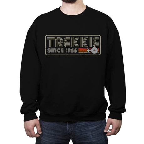 Trekkie since 1966 - Crew Neck Sweatshirt Crew Neck Sweatshirt RIPT Apparel Small / Black