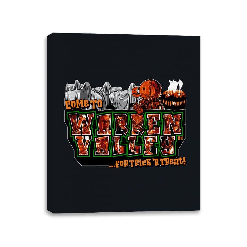 Trick or Treat in Warren Valley - Canvas Wraps Canvas Wraps RIPT Apparel 11x14 / Black