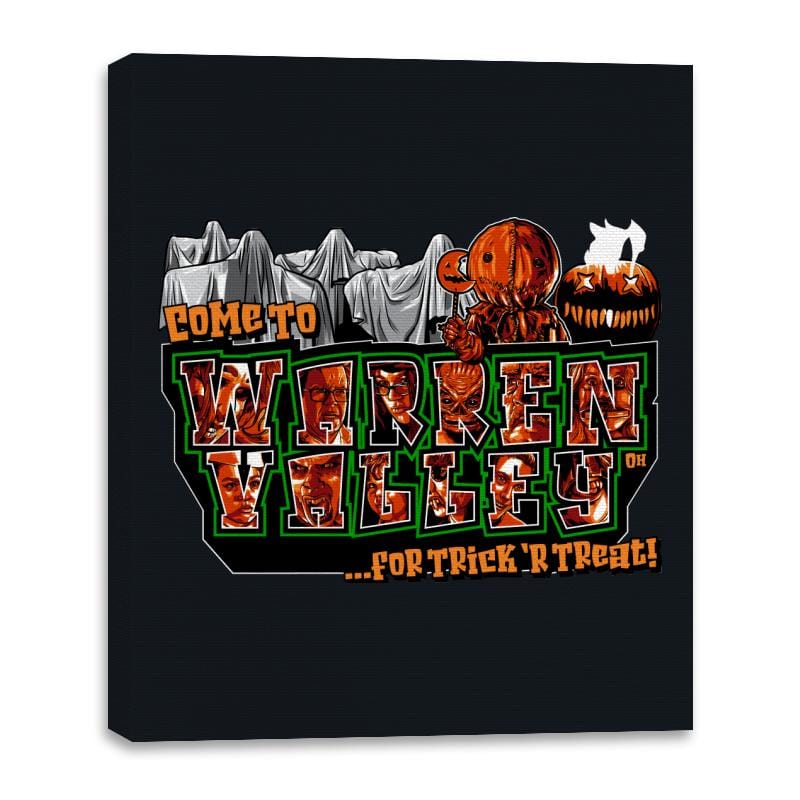 Trick or Treat in Warren Valley - Canvas Wraps Canvas Wraps RIPT Apparel 16x20 / Black