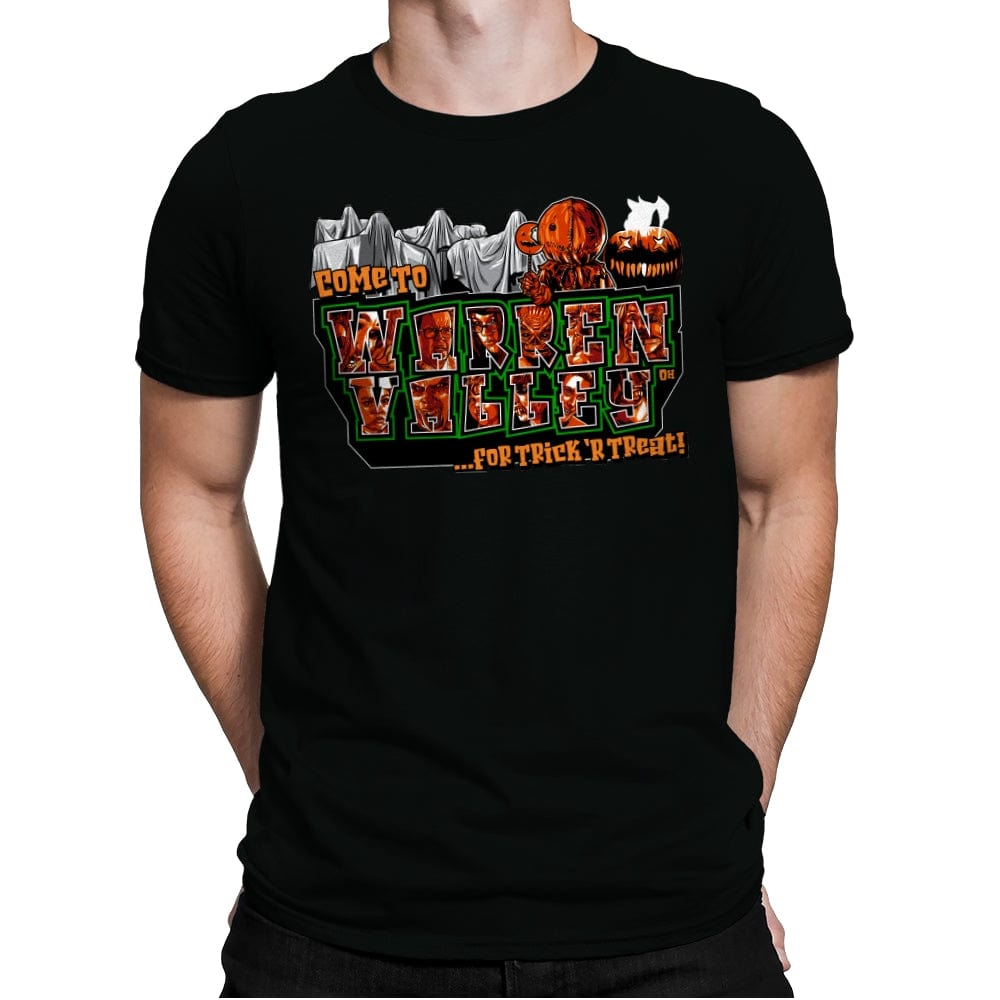 Trick or Treat in Warren Valley - Mens Premium T-Shirts RIPT Apparel Small / Black