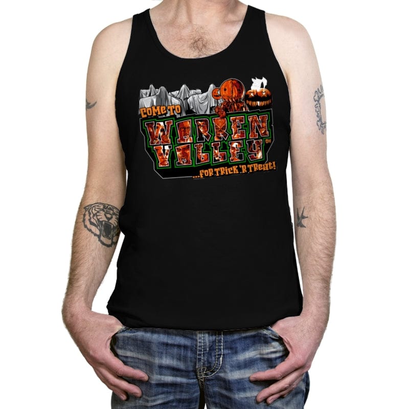 Trick or Treat in Warren Valley - Tanktop Tanktop RIPT Apparel X-Small / Black