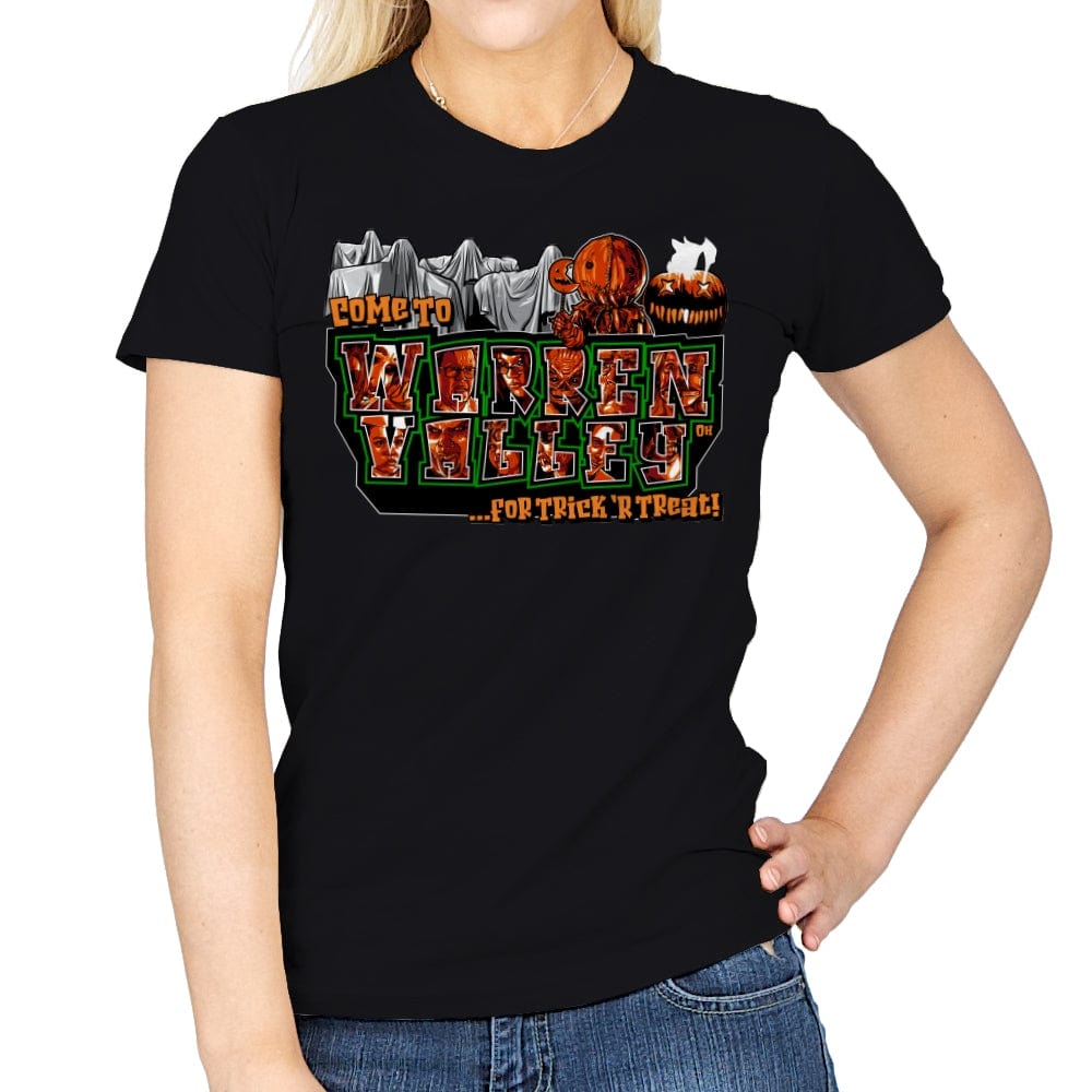 Trick or Treat in Warren Valley - Womens T-Shirts RIPT Apparel Small / Black