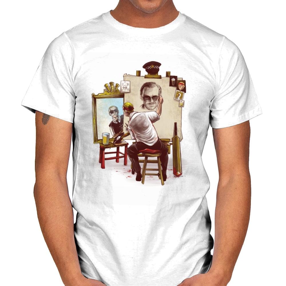 Triple Cornetto Portrait - Art Attack - Mens T-Shirts RIPT Apparel Small / White