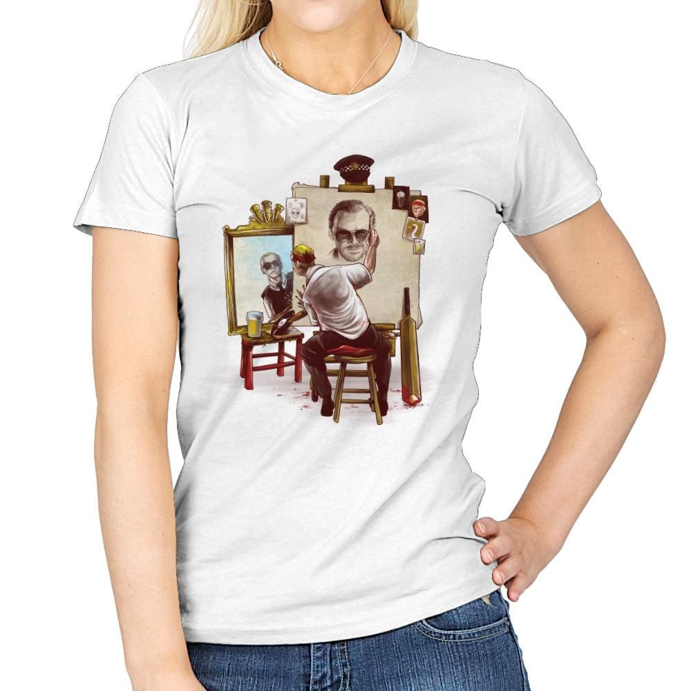 Triple Cornetto Portrait - Art Attack - Womens T-Shirts RIPT Apparel Small / White