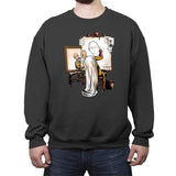 Triple Saitama - Crew Neck Sweatshirt Crew Neck Sweatshirt RIPT Apparel Small / Charcoal