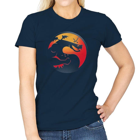 Trogdor Kombat - Best Seller - Womens T-Shirts RIPT Apparel Small / Navy