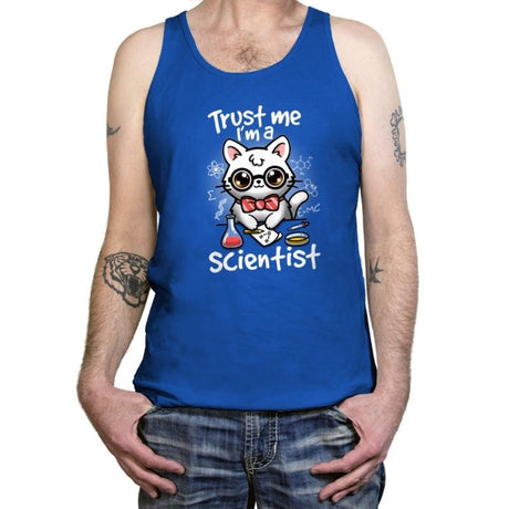 Trust a scientist cat - Tanktop Tanktop RIPT Apparel X-Small / True Royal