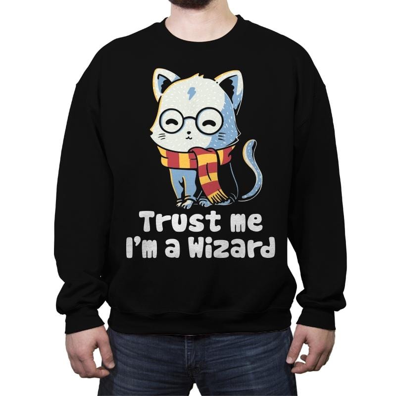 Trust me I'm a wizard - Crew Neck Sweatshirt Crew Neck Sweatshirt RIPT Apparel Small / Black