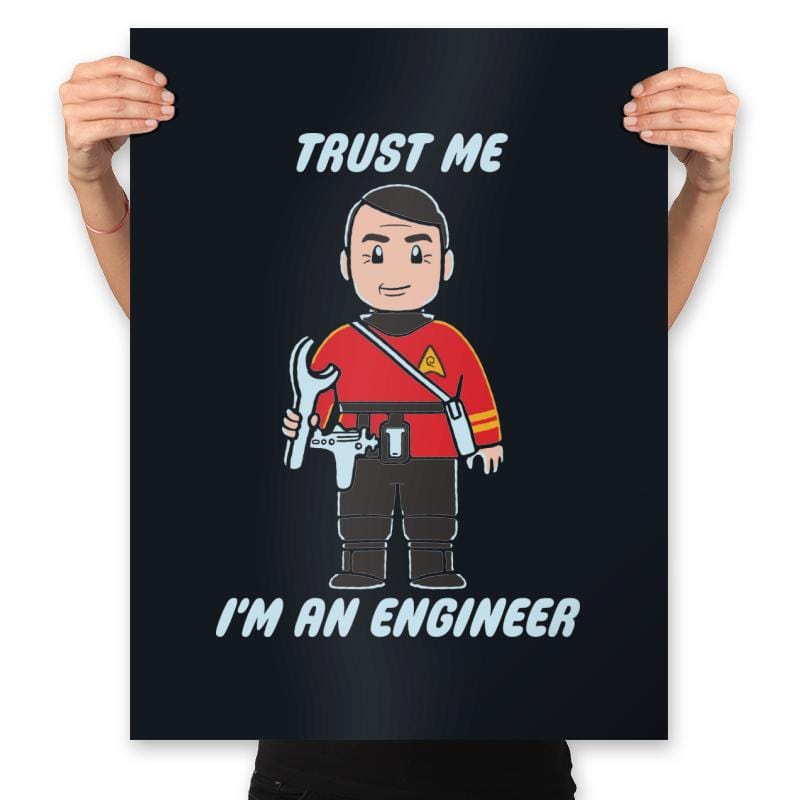 Trust me I'm an Engineer - Prints Posters RIPT Apparel 18x24 / Black