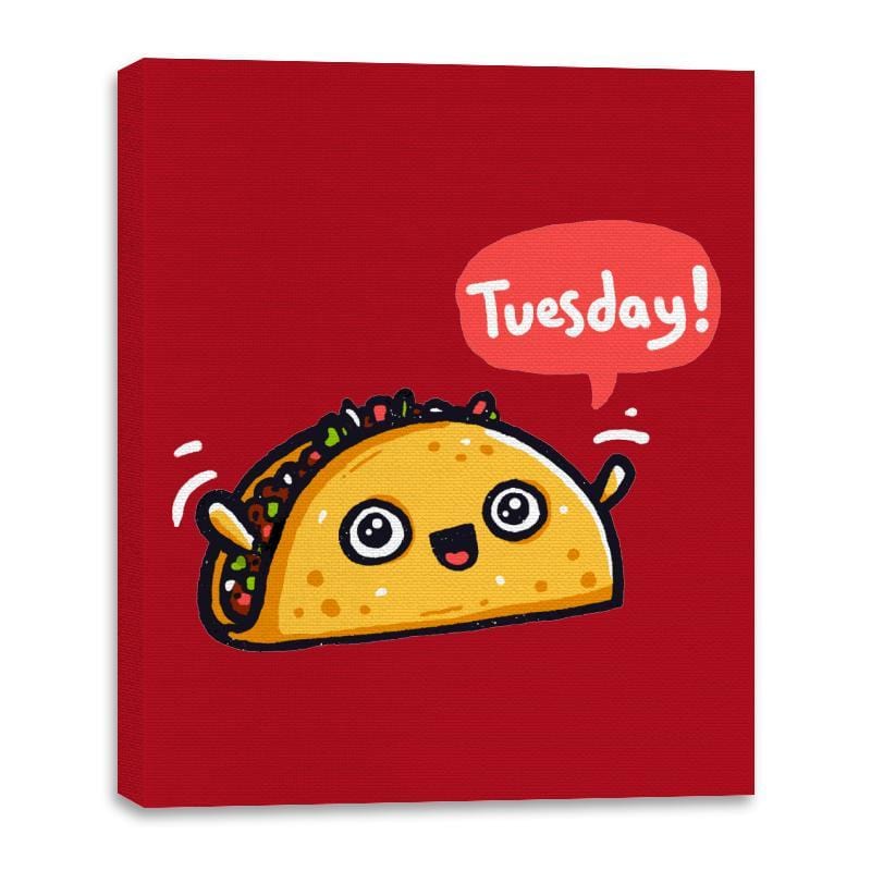 Tuesdays Are For Tacos - Canvas Wraps Canvas Wraps RIPT Apparel 16x20 / Red