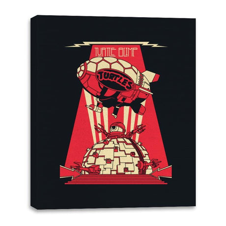 Turtle Blimp - Canvas Wraps Canvas Wraps RIPT Apparel 16x20 / Black