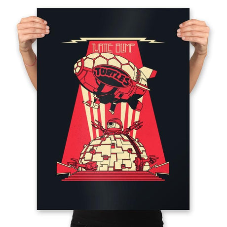 Turtle Blimp - Prints Posters RIPT Apparel 18x24 / Black