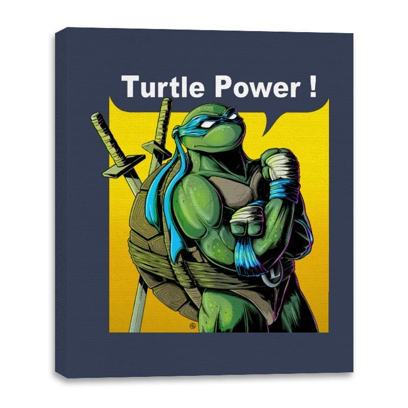 TURTLE POWER! - Canvas Wraps Canvas Wraps RIPT Apparel 16x20 / Navy