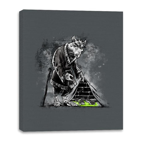 Turtles Behind the Wall - Canvas Wraps Canvas Wraps RIPT Apparel 16x20 / Charcoal