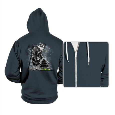 Turtles Behind the Wall - Hoodies Hoodies RIPT Apparel Small / Dark Gray