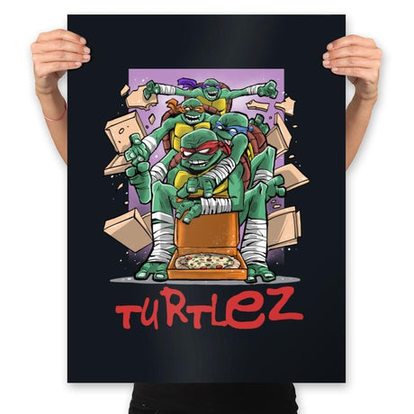 Turtlez - Prints Posters RIPT Apparel 18x24 / Black