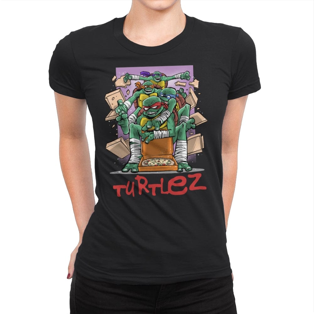 Turtlez - Womens Premium T-Shirts RIPT Apparel Small / Black