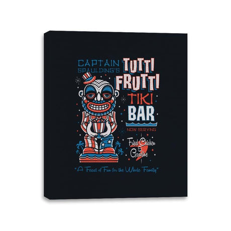 Tutti Frutti Tiki Bar - Canvas Wraps Canvas Wraps RIPT Apparel 11x14 / Black