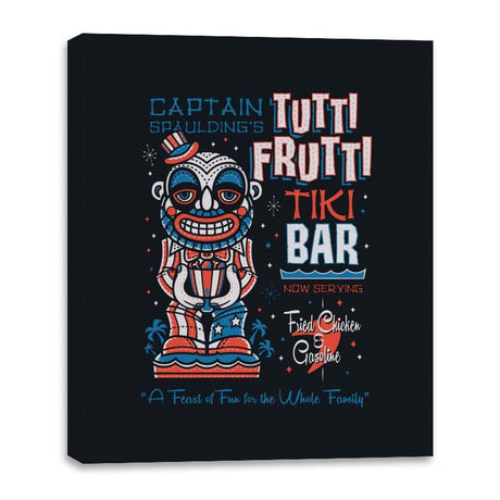 Tutti Frutti Tiki Bar - Canvas Wraps Canvas Wraps RIPT Apparel 16x20 / Black