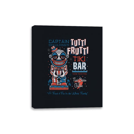 Tutti Frutti Tiki Bar - Canvas Wraps Canvas Wraps RIPT Apparel 8x10 / Black