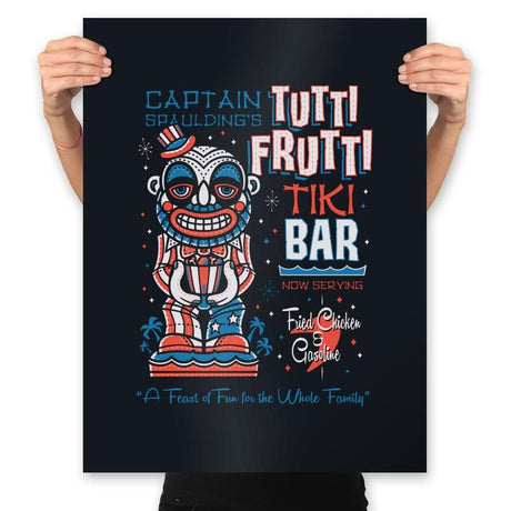 Tutti Frutti Tiki Bar - Prints Posters RIPT Apparel 18x24 / Black