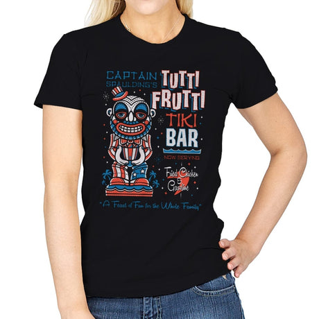 Tutti Frutti Tiki Bar - Womens T-Shirts RIPT Apparel Small / Black