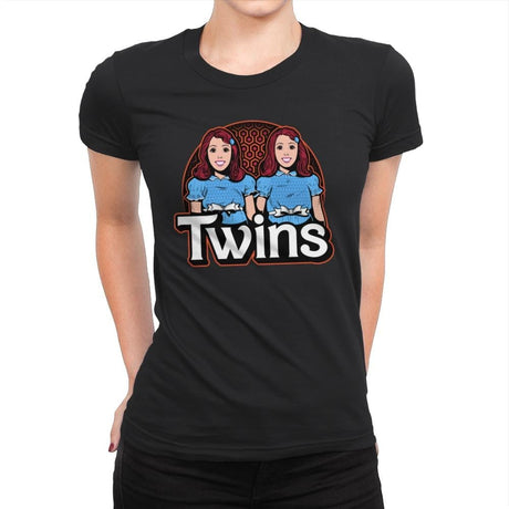 Twins - Womens Premium T-Shirts RIPT Apparel Small / Black