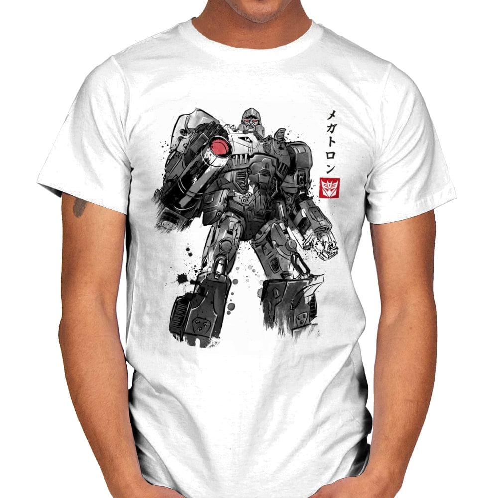 Tyrannical Leader Sumi-e - Mens T-Shirts RIPT Apparel Small / White