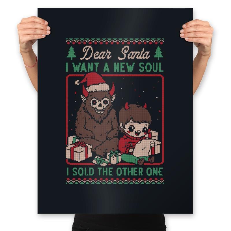 Ugly Sweater Christmas Pact - Prints Posters RIPT Apparel 18x24 / Black