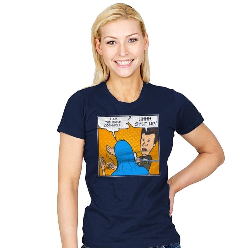 Uhhhh, Shut up! - Womens T-Shirts RIPT Apparel Small / Navy