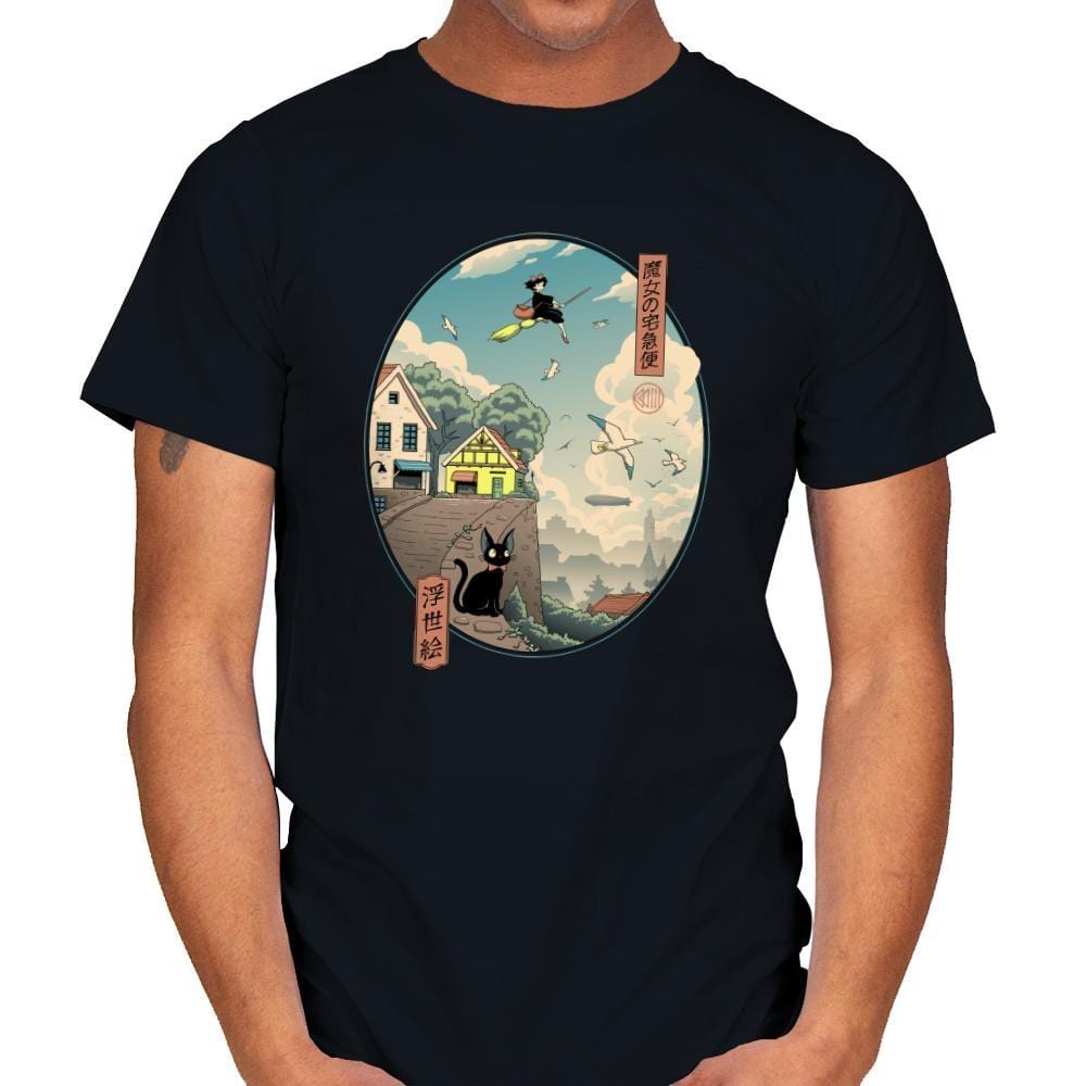 Ukiyo-e Delivery - Mens T-Shirts RIPT Apparel Small / Black