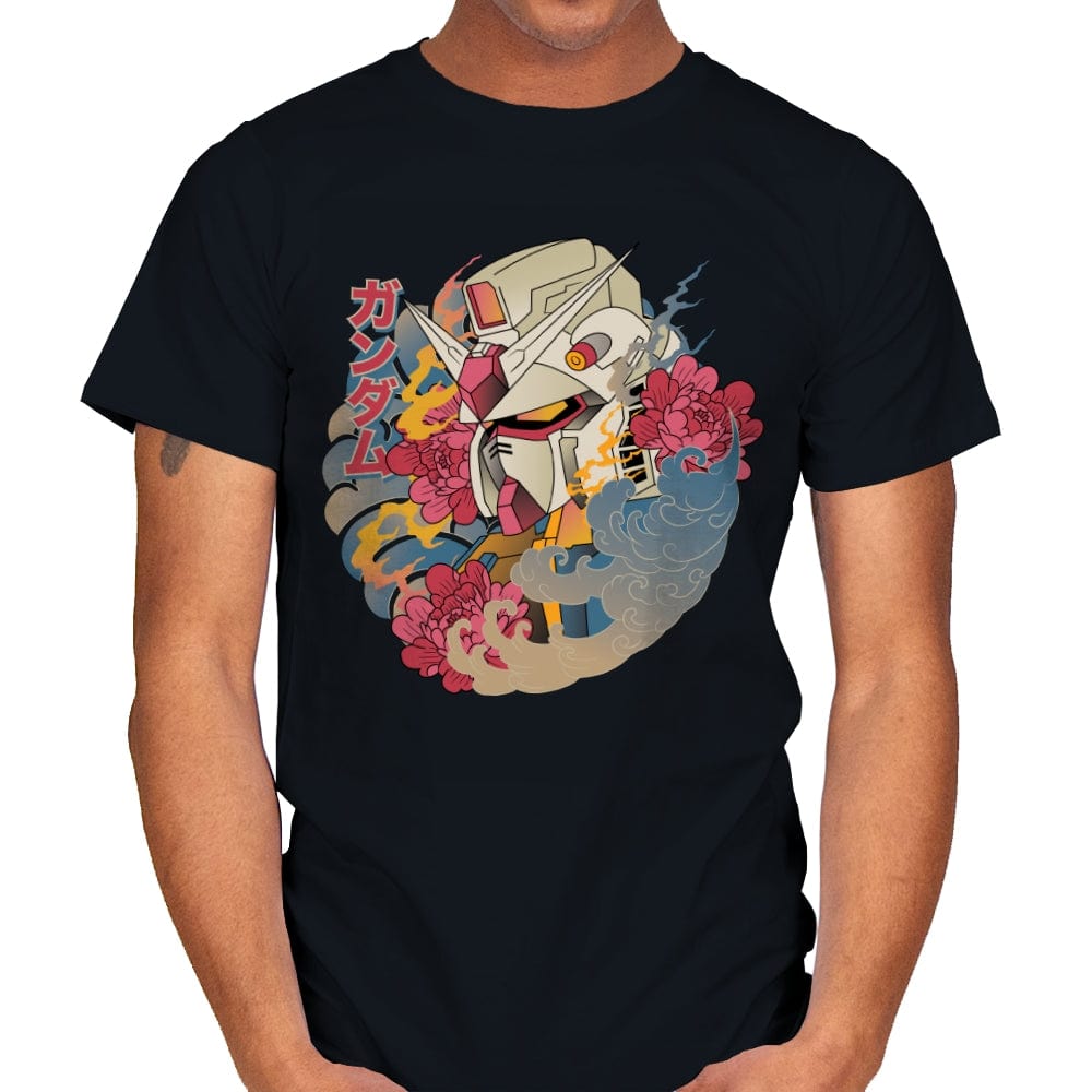 Ukiyo-e Gundam - Mens T-Shirts RIPT Apparel Small / Black