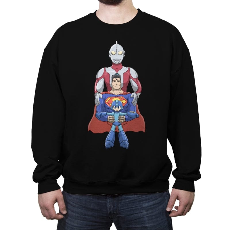 Ultra Super Mega - Crew Neck Sweatshirt Crew Neck Sweatshirt RIPT Apparel Small / Black