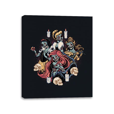 Undead Princesses - Canvas Wraps Canvas Wraps RIPT Apparel 11x14 / Black