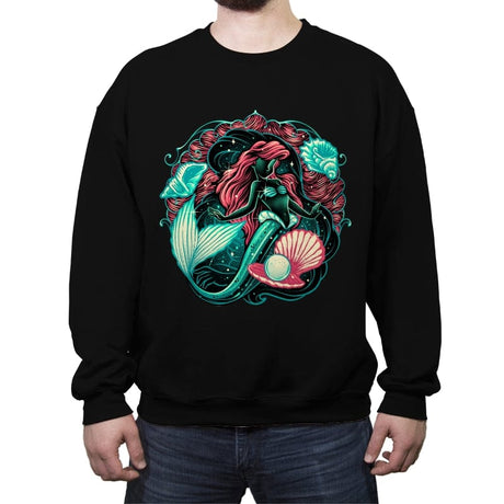 Under the Sea of Stars - Crew Neck Sweatshirt Crew Neck Sweatshirt RIPT Apparel Small / Black