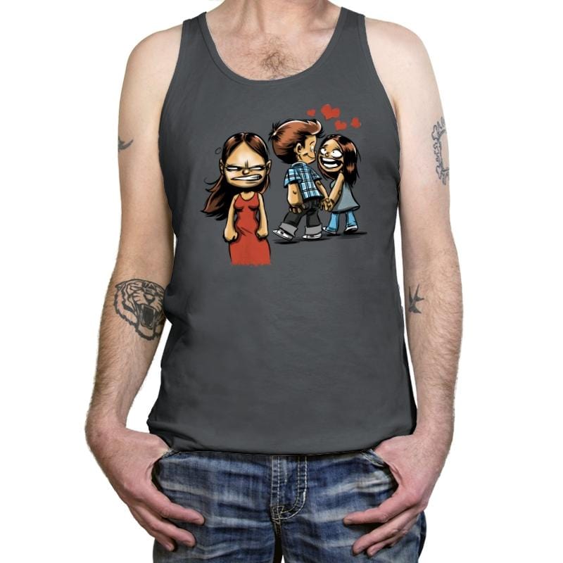 Undistracted Boyfriend - Tanktop Tanktop RIPT Apparel X-Small / Asphalt