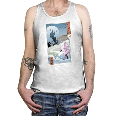 Unicorn Ukiyo-e - Tanktop Tanktop RIPT Apparel X-Small / White