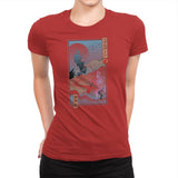 Unicorn Ukiyo-e - Womens Premium T-Shirts RIPT Apparel Small / Red