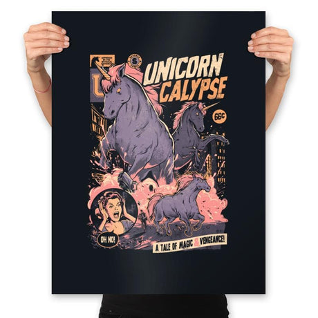 Unicorncalypse - Prints Posters RIPT Apparel 18x24 / Black