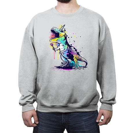 Unicornosaurus Rex - Best Seller - Crew Neck Sweatshirt Crew Neck Sweatshirt RIPT Apparel Small / Sport Gray